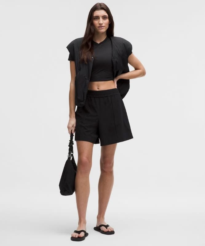 lululemon Breezily Mid-Rise Short 6" - Black