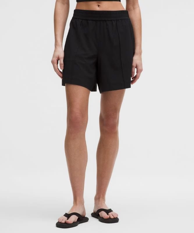 lululemon Breezily Mid-Rise Short 6" - Black