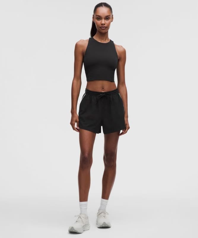 lululemon Court Rival High-Rise Short 3" - Black/White
