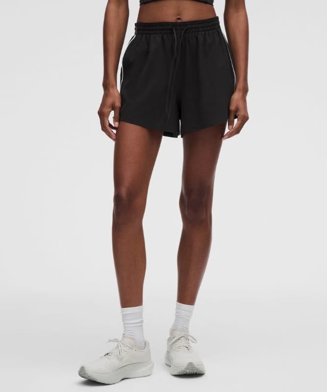 lululemon Court Rival High-Rise Short 3" - Black/White