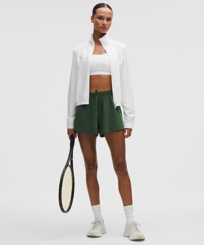 lululemon Court Rival High-Rise Short 3" - Ivy Grove/White