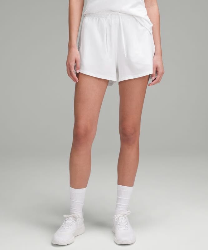 lululemon Court Rival High-Rise Short 3" - White/White