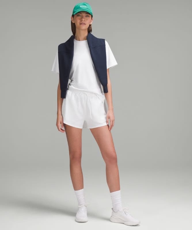 lululemon Court Rival High-Rise Short 3" - White/White