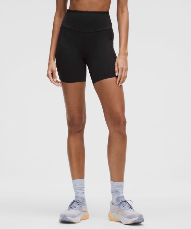 lululemon Fast and Free High-Rise Short 6" *5 Pocket - Black