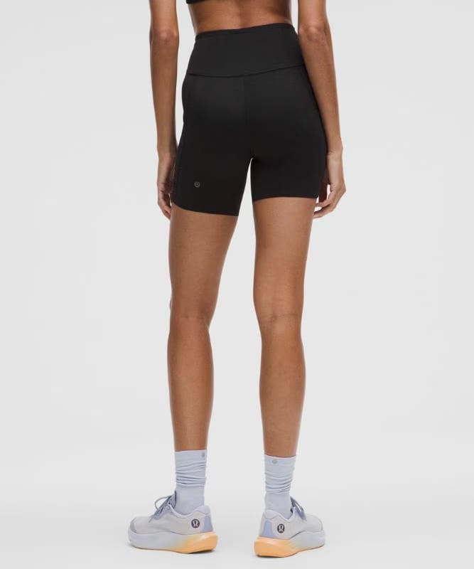 lululemon Fast and Free High-Rise Short 6" *5 Pocket - Black