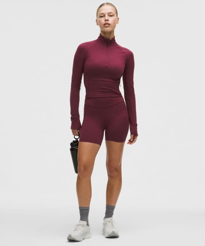 lululemon Fast and Free High-Rise Short 6" *5 Pocket - Burgundy Bay