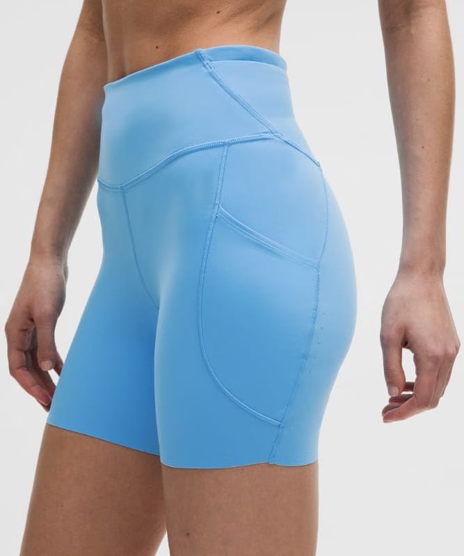 lululemon Fast and Free High-Rise Short 6" *5 Pocket - Ocean Wave