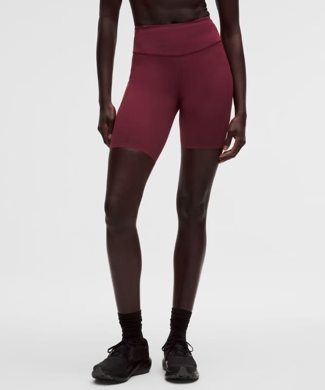 lululemon Fast and Free High-Rise Short 8" *5 Pocket - Burgundy Bay