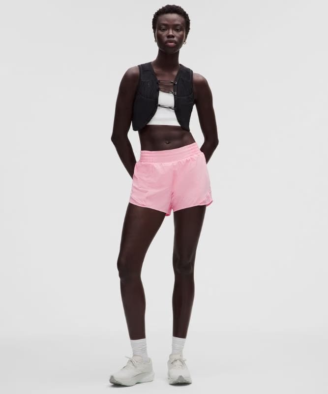 lululemon Hotty Hot High-Rise Lined Short 4" - Dilute Wash Candy Cloud