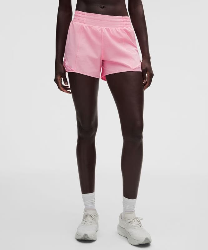 lululemon Hotty Hot High-Rise Lined Short 4" - Dilute Wash Candy Cloud