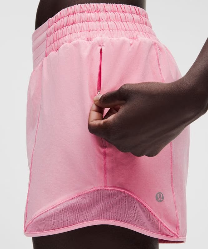 lululemon Hotty Hot High-Rise Lined Short 4" - Dilute Wash Candy Cloud