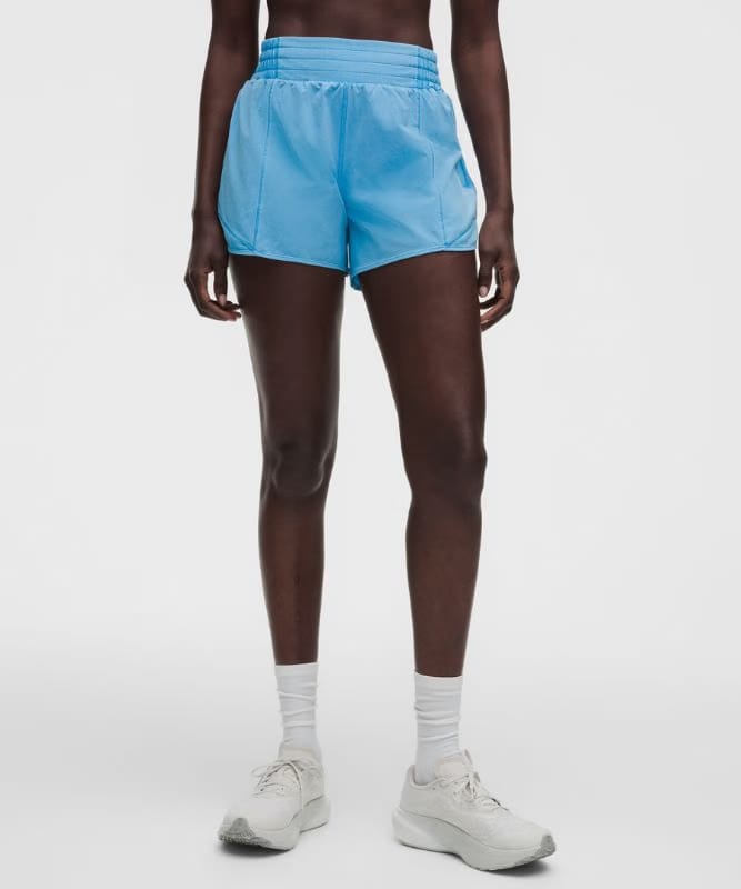 lululemon Hotty Hot High-Rise Lined Short 4" - Dilute Wash Ocean Wave
