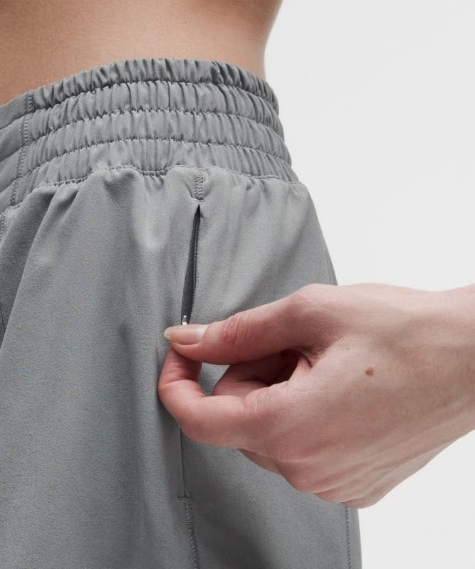 lululemon Hotty Hot High-Rise Lined Short 4" - Feather Grey