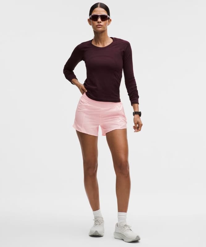 lululemon Hotty Hot High-Rise Lined Short 4" - Pink Pearl