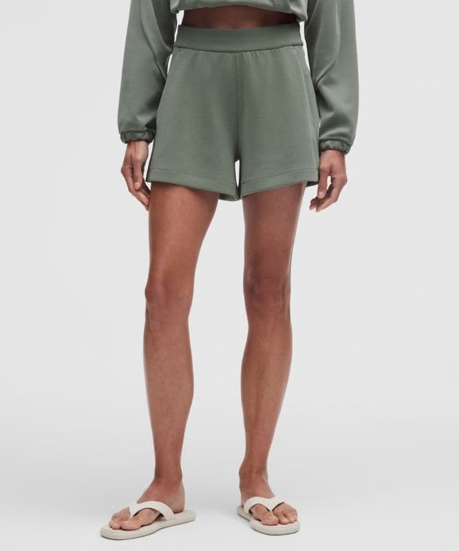 lululemon Softstreme High-Rise Short 4" - Willow Leaf