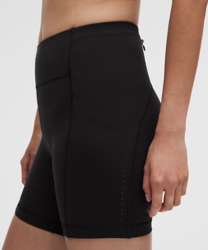 lululemon Swift Speed High-Rise Short 6" - Black