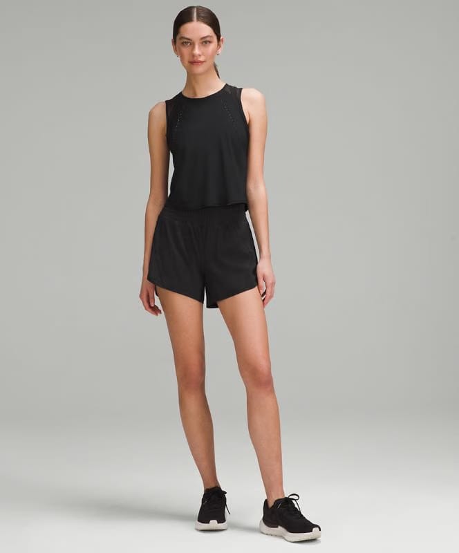 lululemon Track That Mid-Rise Lined Short 5" - Black