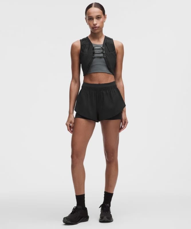 lululemon Translucent 2-in-1 High-Rise Short 3" - Black