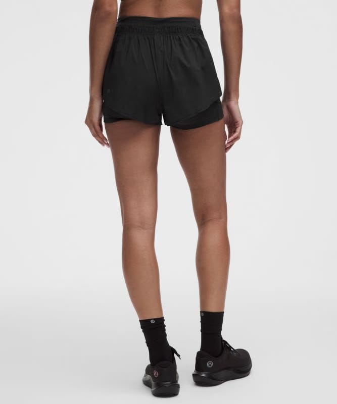 lululemon Translucent 2-in-1 High-Rise Short 3" - Black