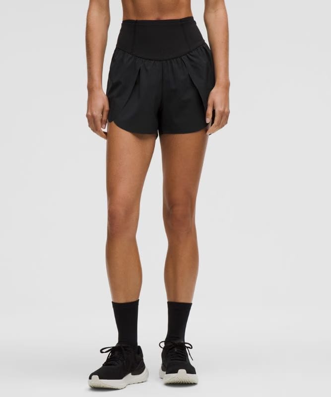 lululemon Go Further Super-High-Rise Split Short 3" - Black