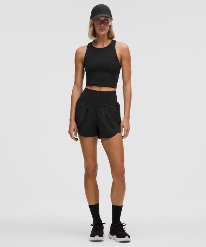 lululemon Go Further Super-High-Rise Split Short 3" - Black