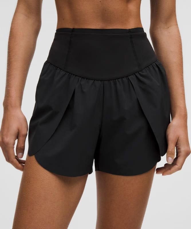 lululemon Go Further Super-High-Rise Split Short 3" - Black