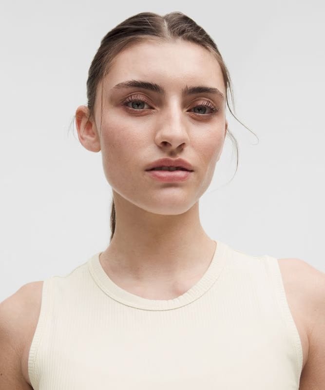 lululemon All It Takes Ribbed Nulu Tank Top - Light Ivory