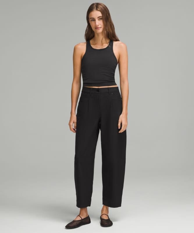 lululemon Ebb to Street Cropped Racerback Tank Top *Light Support, B/C Cup - Black