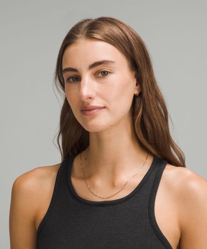 lululemon Ebb to Street Cropped Racerback Tank Top *Light Support, B/C Cup - Black