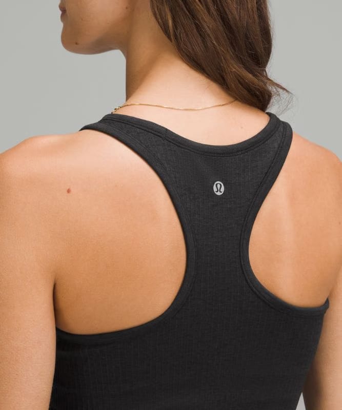 lululemon Ebb to Street Cropped Racerback Tank Top *Light Support, B/C Cup - Black