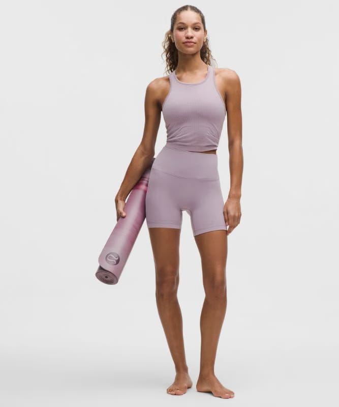 lululemon Ebb to Street Cropped Racerback Tank Top *Light Support, B/C Cup - Lotus Lavender