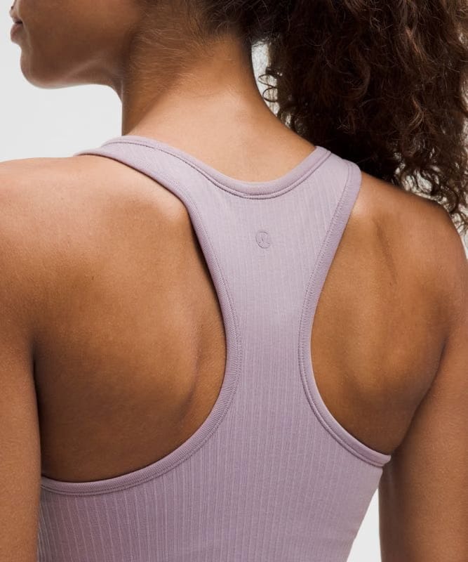 lululemon Ebb to Street Cropped Racerback Tank Top *Light Support, B/C Cup - Lotus Lavender