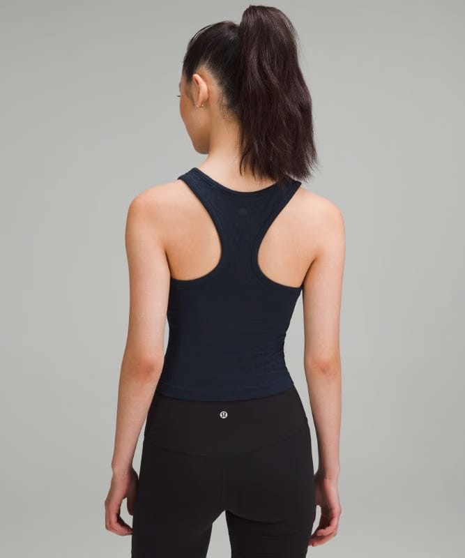 lululemon Ebb to Street Cropped Racerback Tank Top *Light Support, B/C Cup - True Navy