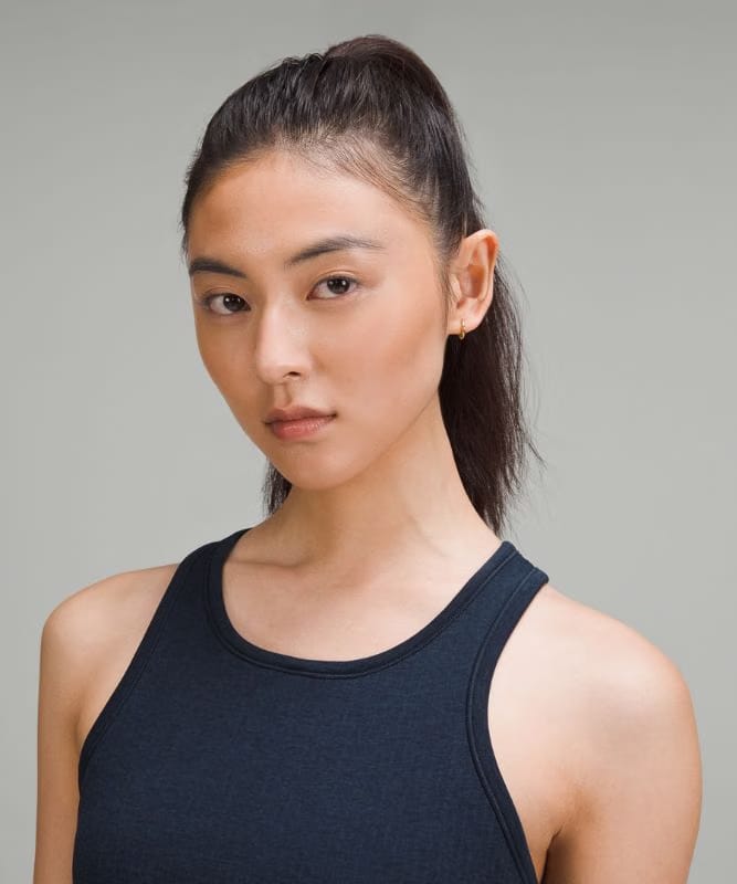 lululemon Ebb to Street Cropped Racerback Tank Top *Light Support, B/C Cup - True Navy