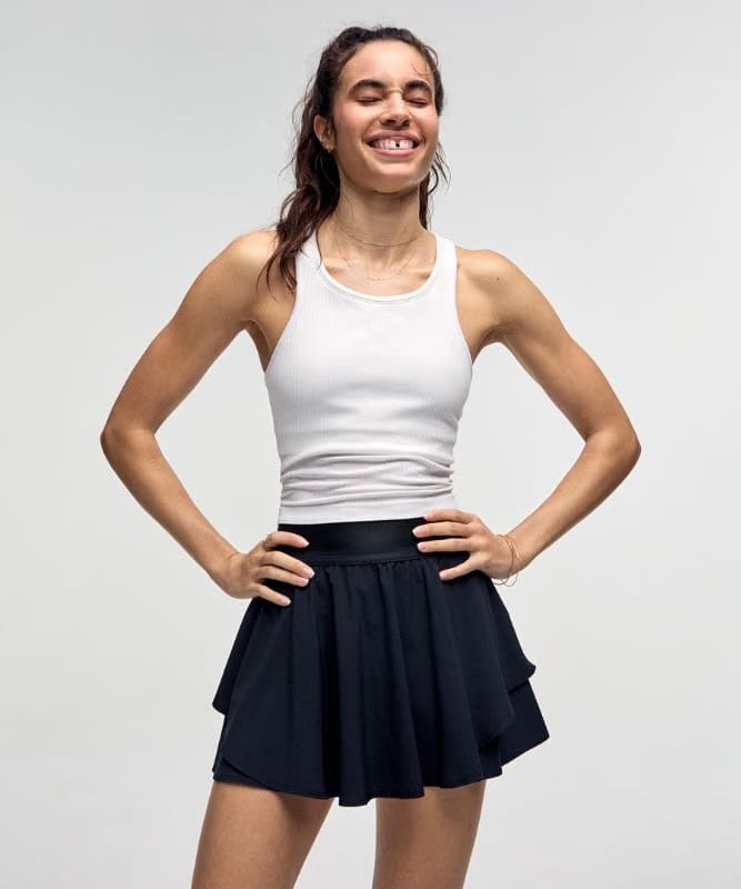 lululemon Ebb to Street Cropped Racerback Tank Top *Light Support, B/C Cup - White