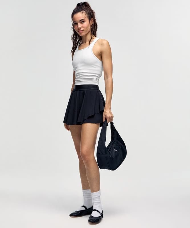 lululemon Ebb to Street Cropped Racerback Tank Top *Light Support, B/C Cup - White