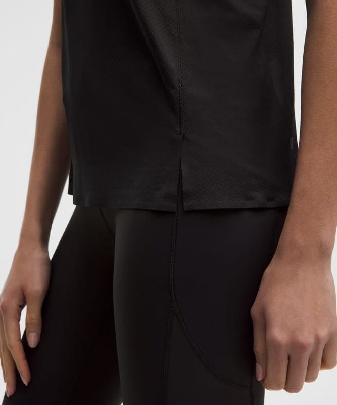 lululemon Fast and Free Singlet *Perforated Stripe - Black
