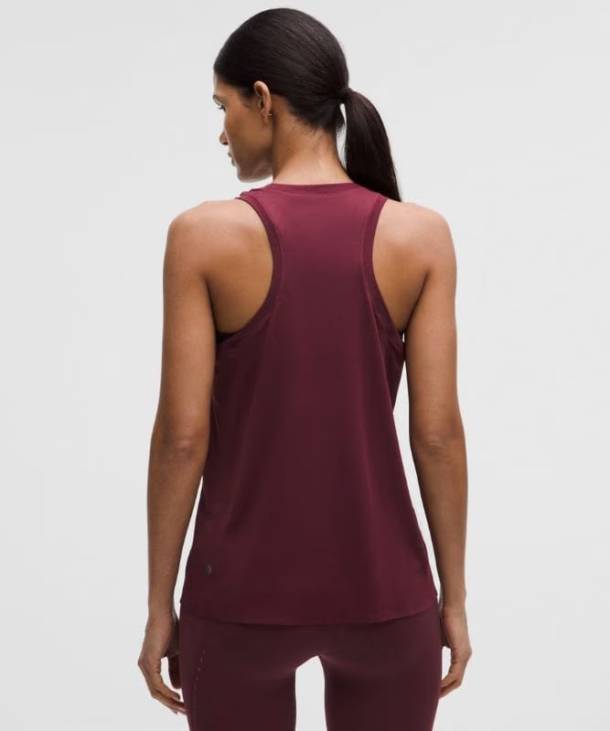 lululemon Fast and Free Singlet *Perforated Stripe - Burgundy Bay
