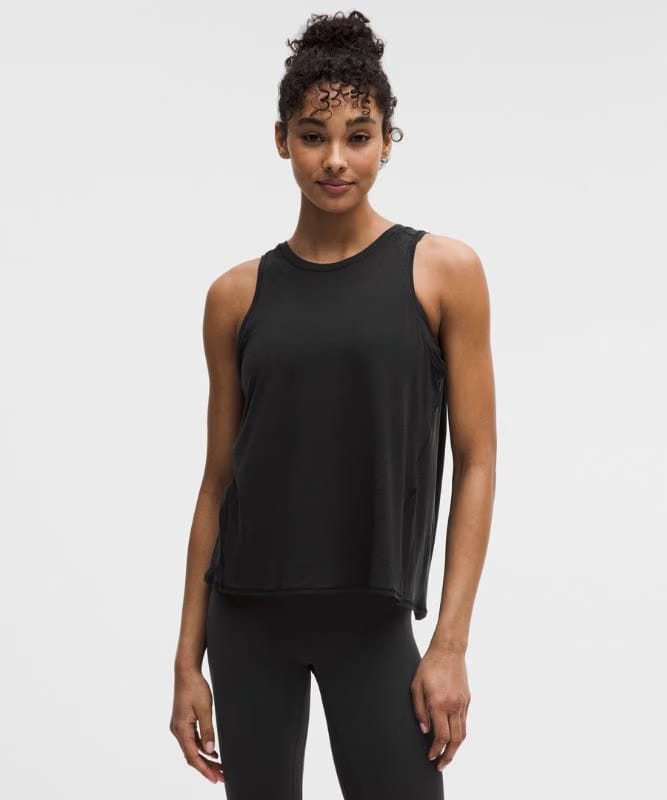 lululemon Flow Y 2-in-1 Back-Twist Tank Top - Black