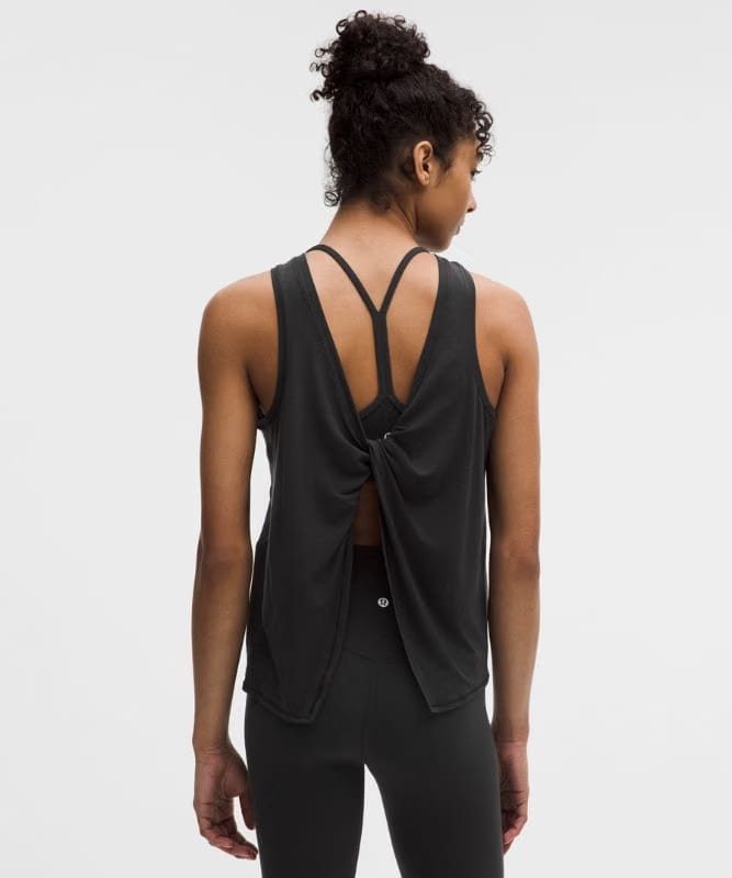 lululemon Flow Y 2-in-1 Back-Twist Tank Top - Black