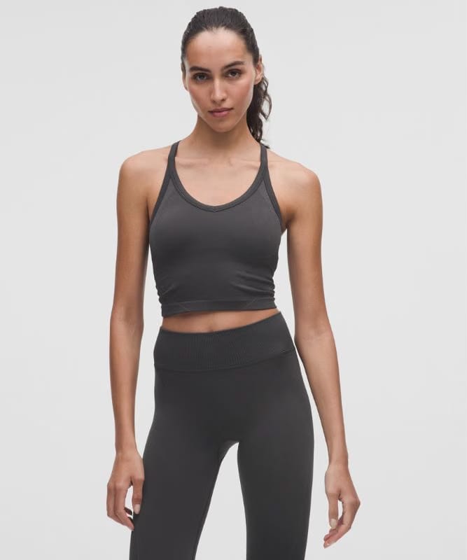 lululemon Get Low Cross-Back Training Tank Top *Light Support, B/C Cup - Black/Graphite Grey