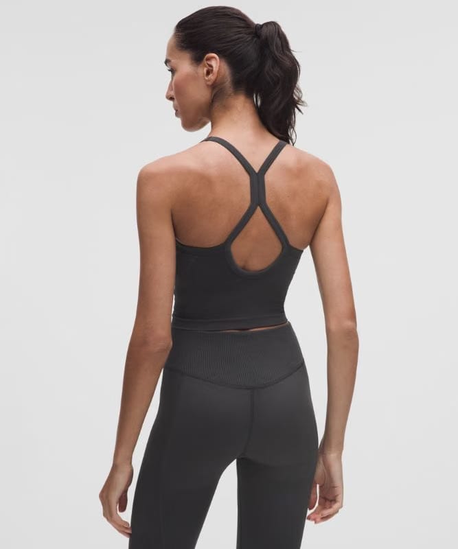 lululemon Get Low Cross-Back Training Tank Top *Light Support, B/C Cup - Black/Graphite Grey