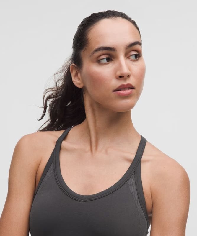 lululemon Get Low Cross-Back Training Tank Top *Light Support, B/C Cup - Black/Graphite Grey
