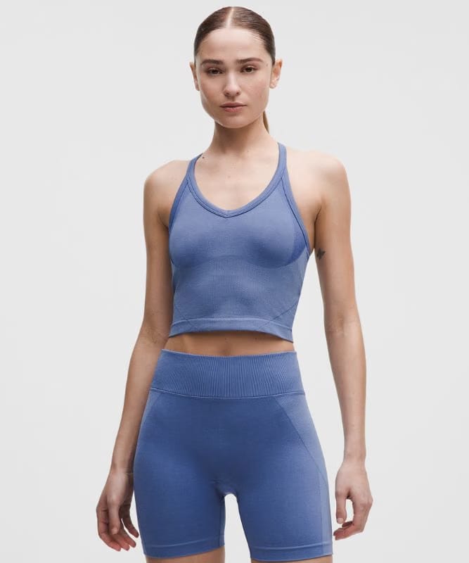 lululemon Get Low Cross-Back Training Tank Top *Light Support, B/C Cup - Prep Blue/Brilliant Blue