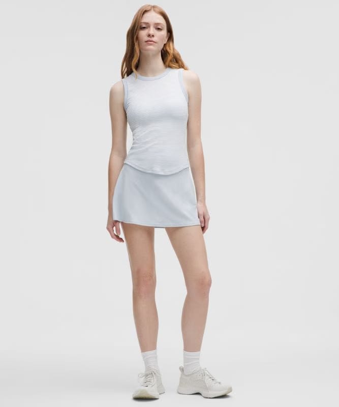 lululemon Hold Tight Crewneck Tank Top *Waist Length - Minute Stripe White Starch Blue