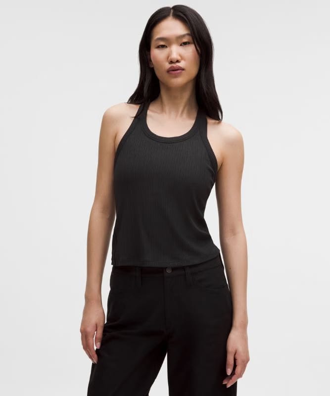 lululemon Hold Tight Micro-Rib Racerback Tank Top - Black