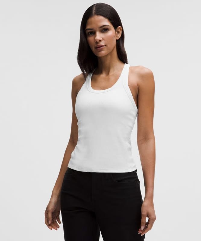 lululemon Hold Tight Micro-Rib Racerback Tank Top - White
