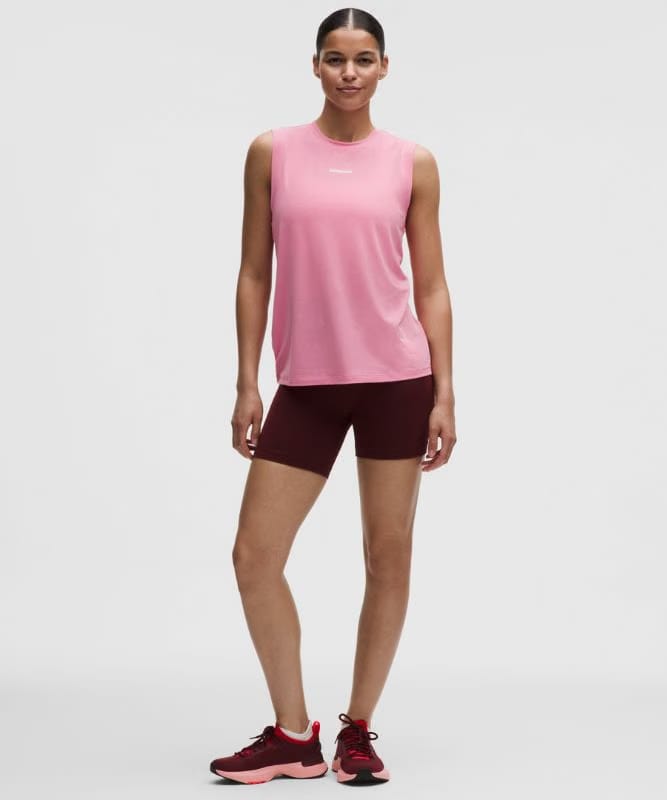 lululemon Jersey Training Muscle Tank Top Long *Wordmark - Candy Cloud