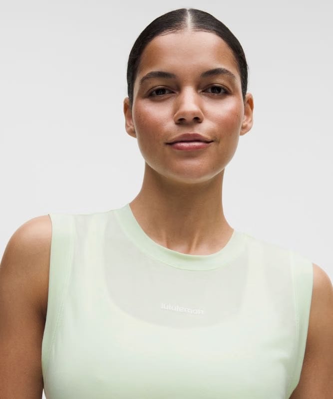 lululemon Jersey Training Muscle Tank Top Long *Wordmark - Matcha Magic