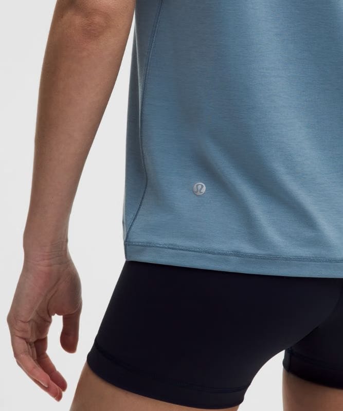 lululemon Jersey Training Muscle Tank Top Long *Wordmark - Steel Blue